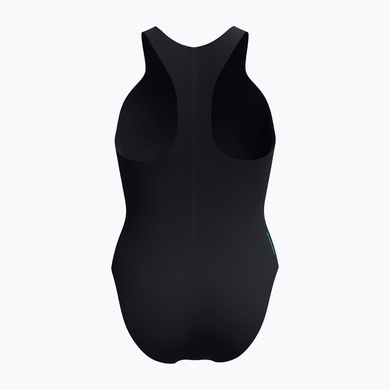 Costum de baie întreg pentru femei Speedo Racer Zip with Built in Swim Bra anthracite anthracite 2