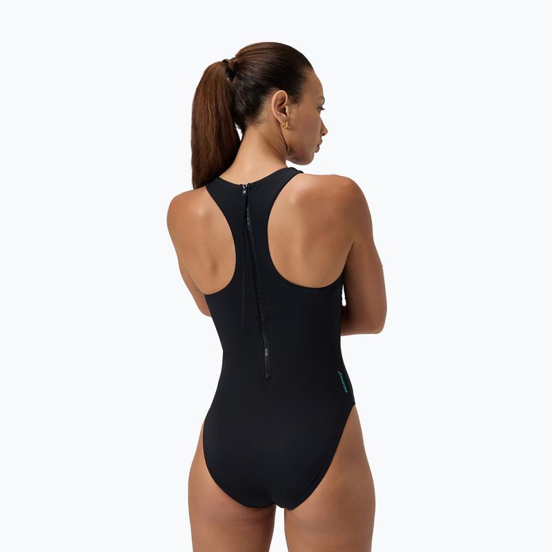 Costum de baie întreg pentru femei Speedo Racer Zip with Built in Swim Bra anthracite anthracite 7