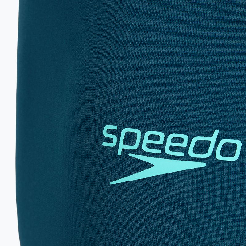 Costum de baie întreg pentru femei Speedo Racer Zip with Built in Swim Bra dark teal 3