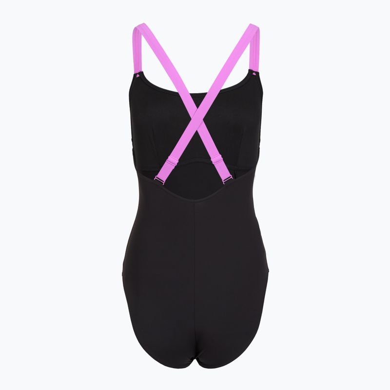 Costum de baie întreg pentru femei Speedo Shaping Crossback neon violet 2