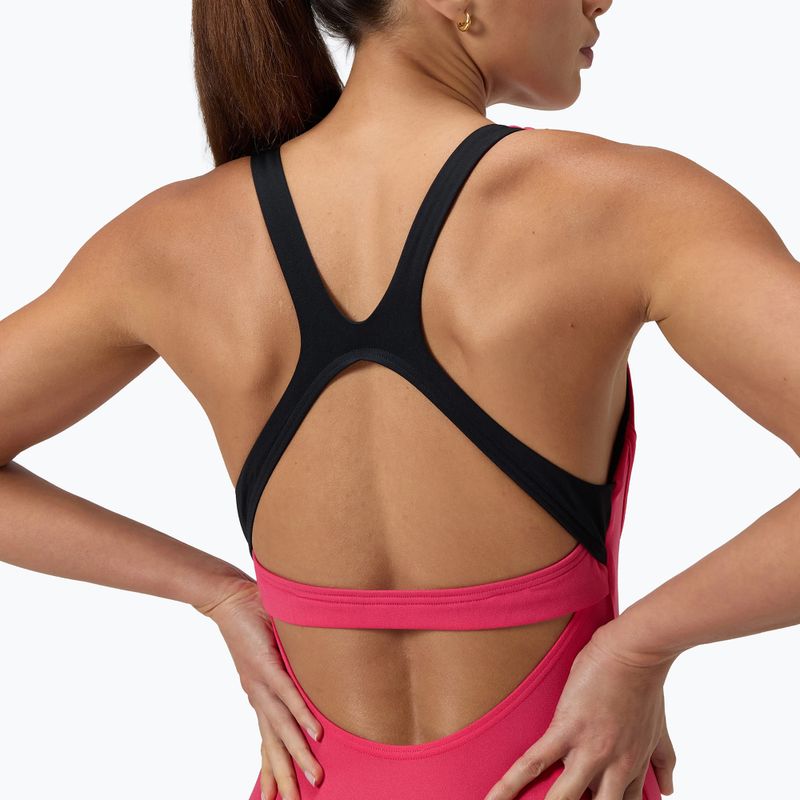 Costum de baie întreg pentru femei Speedo Flex Band with Swim Bra raspbery fill/vermilion/punch 5