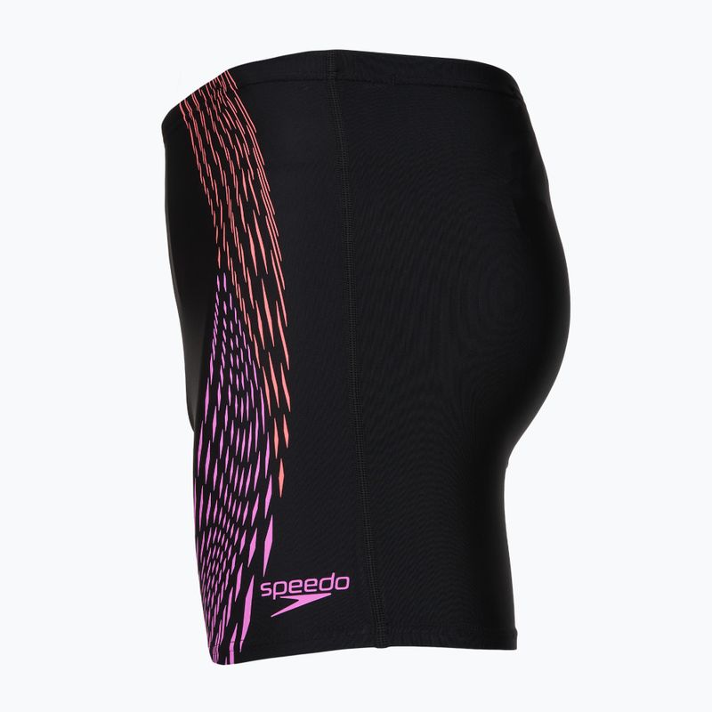 Jammere de înot pentru bărbați Speedo Duo Logo Print Mid Jammer black/coral sands/neon violet 3