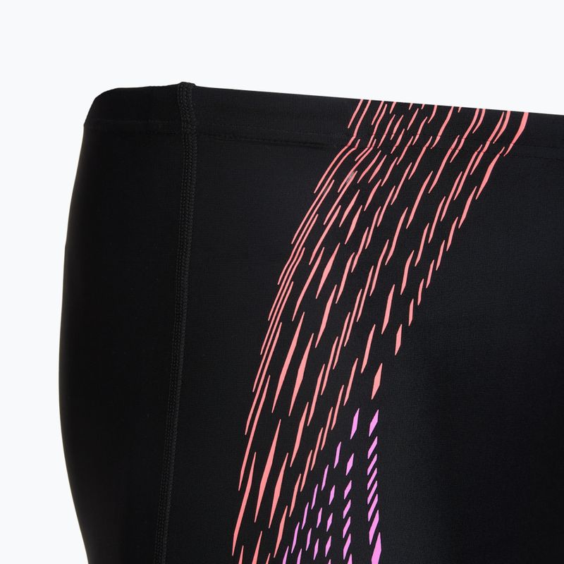 Jammere de înot pentru bărbați Speedo Duo Logo Print Mid Jammer black/coral sands/neon violet 4