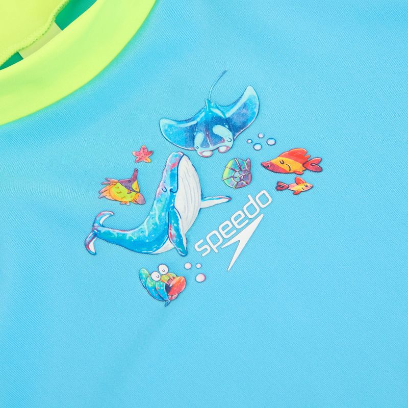 Costum de baie bărbătesc din două piese Speedo Learn To Swim Digital Rash Top Set turkish sea 5