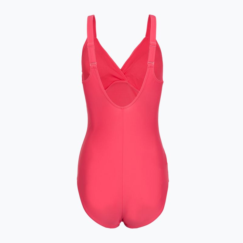 Costum de baie întreg pentru femei Speedo Shaping Cross Knot raspberry fill/vermilion/punch 2