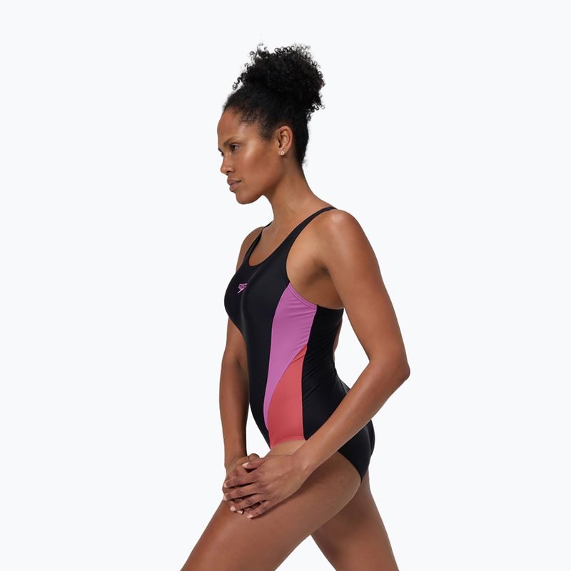 Costum de baie întreg pentru femei Speedo Colourblock 2.0 neon violet 4