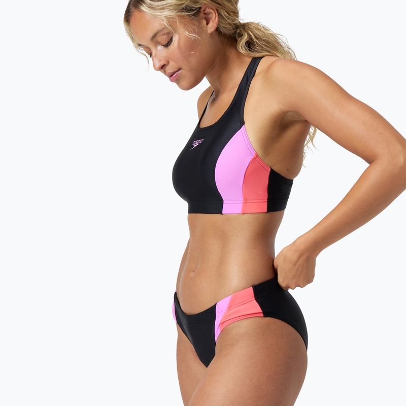 Costum de baie din două piese pentru femei Speedo Colourblock Splice 2.0 neon violet 3