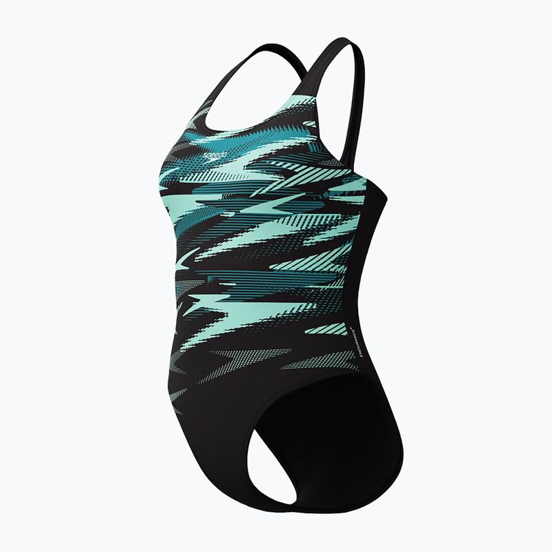 Costum de baie întreg pentru femei Speedo Hyperboom Placement Muscleback dark teal 4