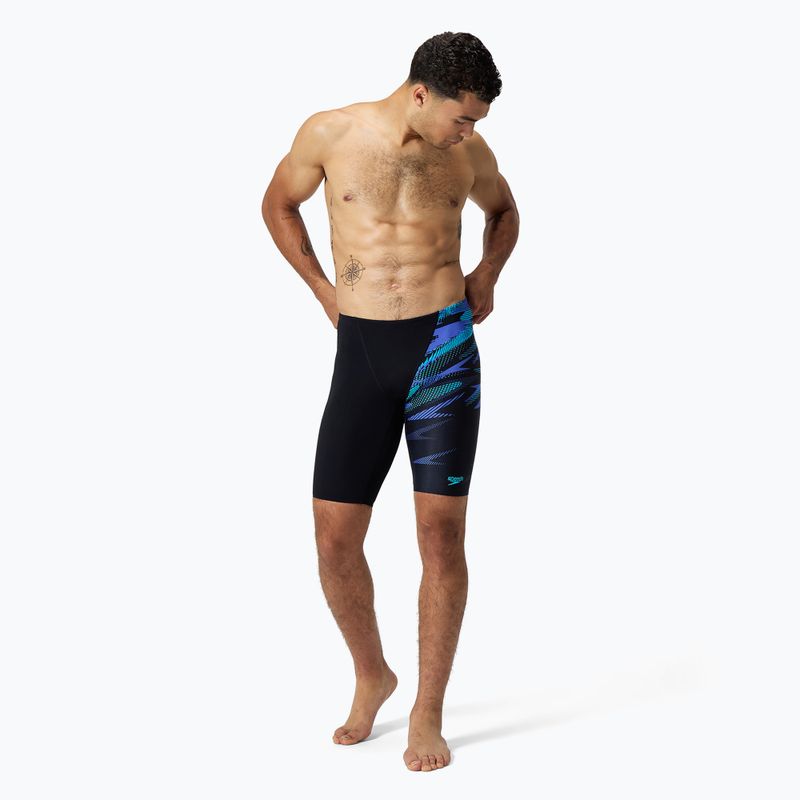 Boxeri de înot pentru bărbați  Speedo HyperBoom V-Cut Jammer black/cobalt pop 2