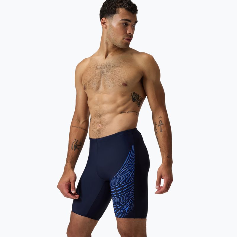 Jammere de înot pentru bărbați Speedo Medley Logo Jammer navy/cobalt pop 5