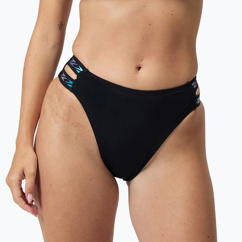 Costum de înot din două piese pentru femei Speedo Solid Logo Elastic High Waist Bottom speedo black 4