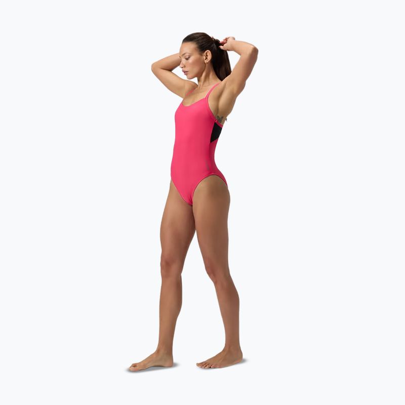 Costum de baie întreg pentru femei Speedo Solid Racerback raspberry fill/vermilion/punch 2