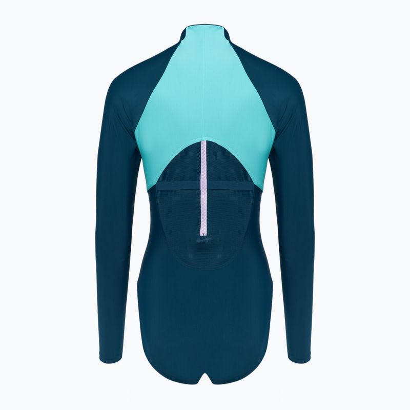 Costum de înot dintr-o piesă pentru femei Speedo Zip Colorblock dark teal 2