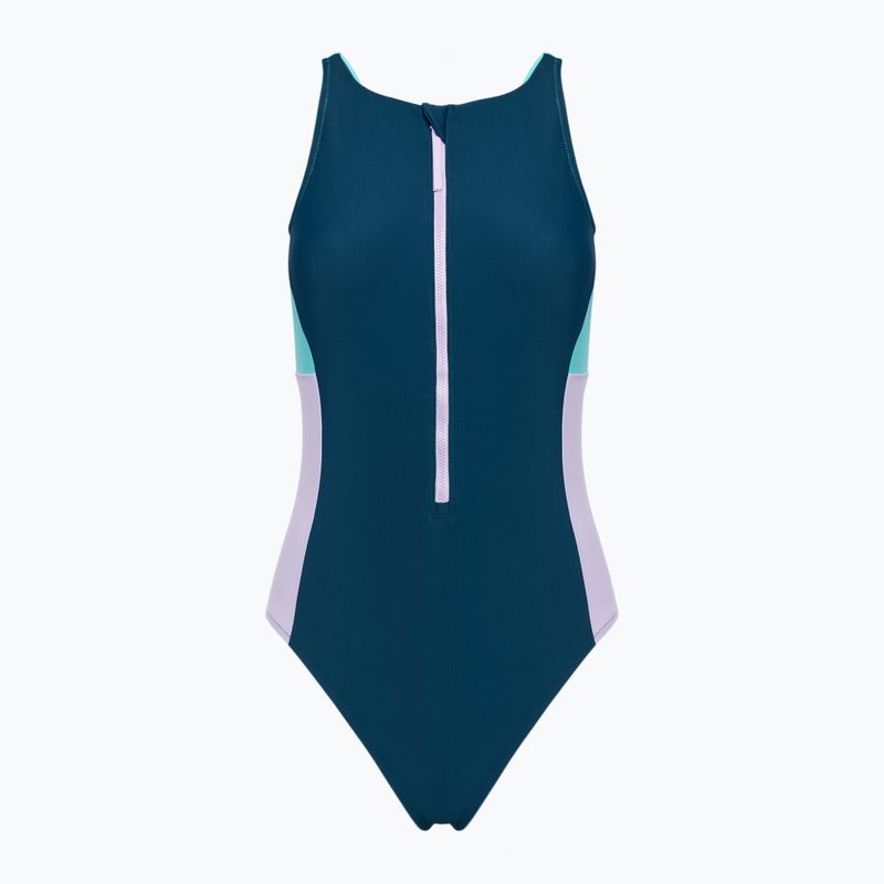 Costum de baie dintr-o piesă pentru femei  Speedo Zip Colorblock dark teal
