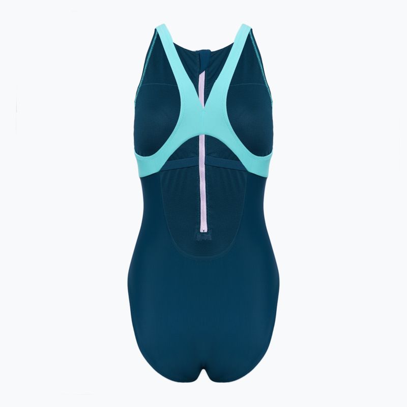 Costum de baie dintr-o piesă pentru femei  Speedo Zip Colorblock dark teal 2