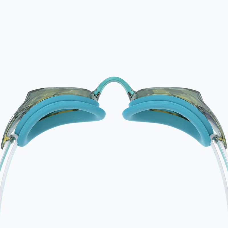 Ochelari de înot pentru femei Speedo Vanquisher 3.0 Mirrored bachelor button/celeste/gold mirror 2