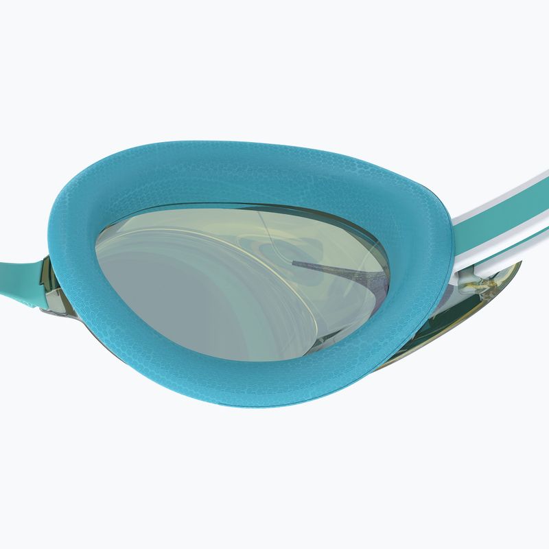 Ochelari de înot pentru femei Speedo Vanquisher 3.0 Mirrored bachelor button/celeste/gold mirror 5