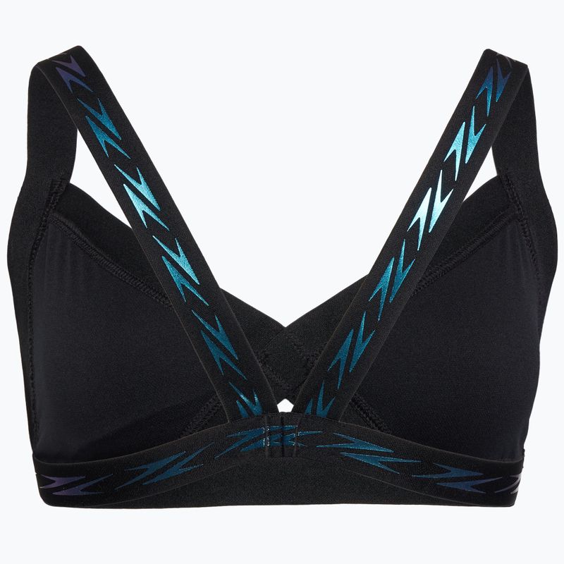Partea de sus a costumului de înot Speedo Solid Logo Elastic Cross Front Top anthracite 2