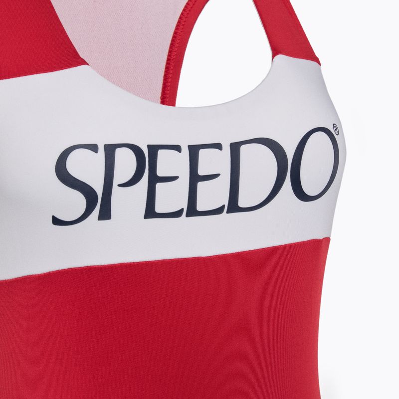 Costum de înot dintr-o piesă pentru femei Speedo Colourblock Racerback high risk red 3
