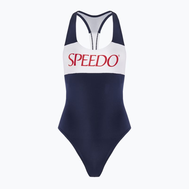 Costum de înot dintr-o piesă pentru femei Speedo Colourblock Racerback peacoat
