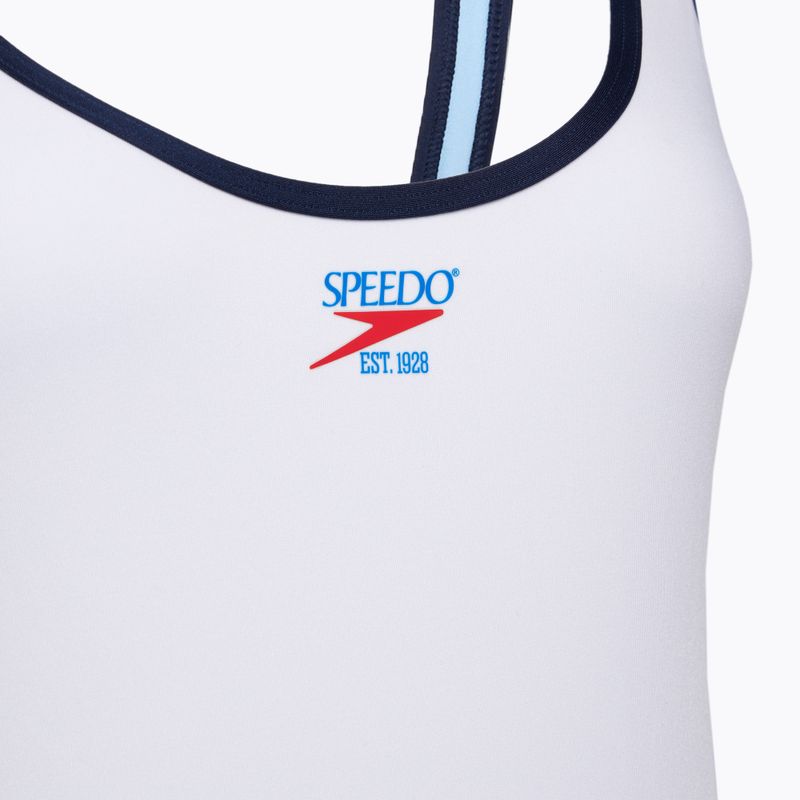 Costum de înot dintr-o piesă pentru femei Speedo Solid Bound Scoop white 3