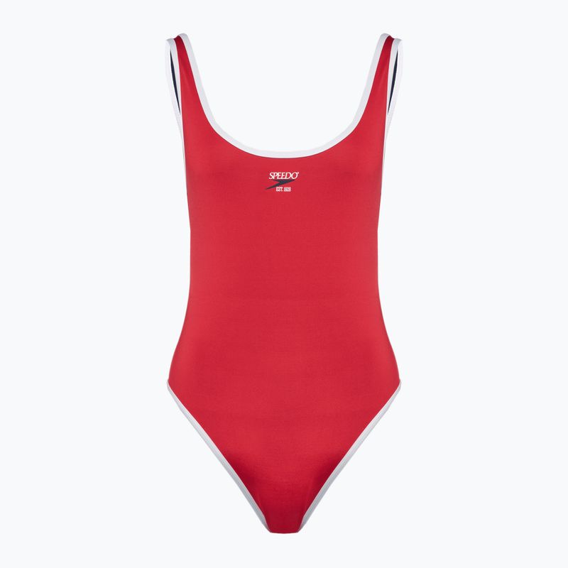Costum de înot dintr-o piesă pentru femei Speedo Solid Bound Scoop high risk red