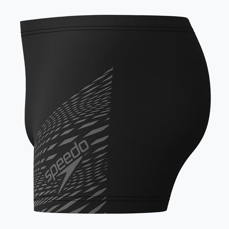 Boxeri de înot pentru bărbați Speedo Medley Logo Aquashort black/usa charcoal 4
