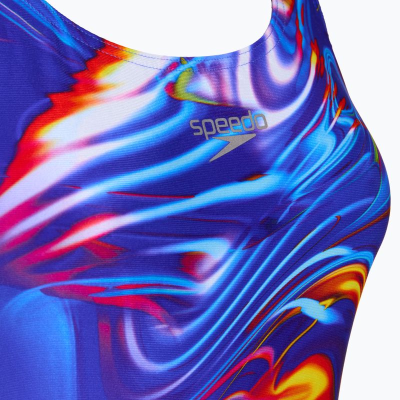 Costum de baie întreg pentru femei Speedo Placement Digital Powerback molten blend/cobalt pop 3