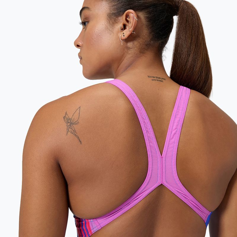 Costum de baie întreg pentru femei Speedo Placement Digital Powerback molten blend/cobalt pop 6