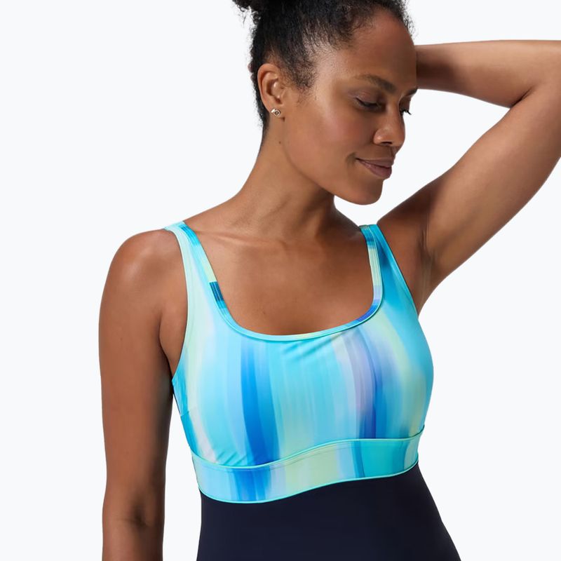 Costum de baie întreg pentru femei Speedo Shaping Contour Eclipse Printed true navy/berry 9