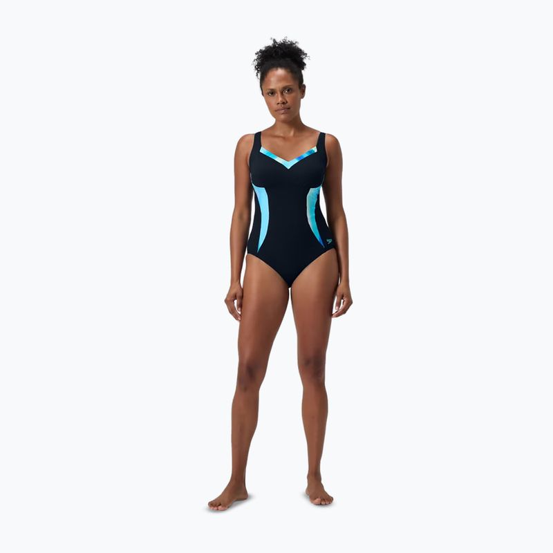 Costum de baie întreg pentru femei Speedo Shaping Printed LunaElustre One pieces true navy/berry 2