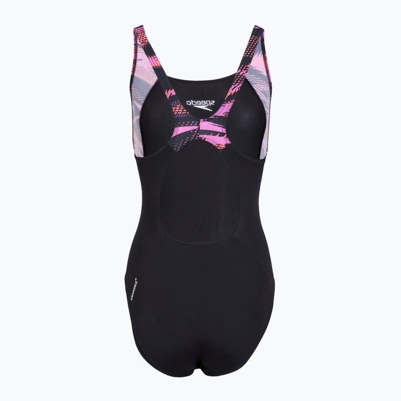 Costum de baie întreg pentru femei Speedo HyperBoom Splice Muscleback neon violet 2