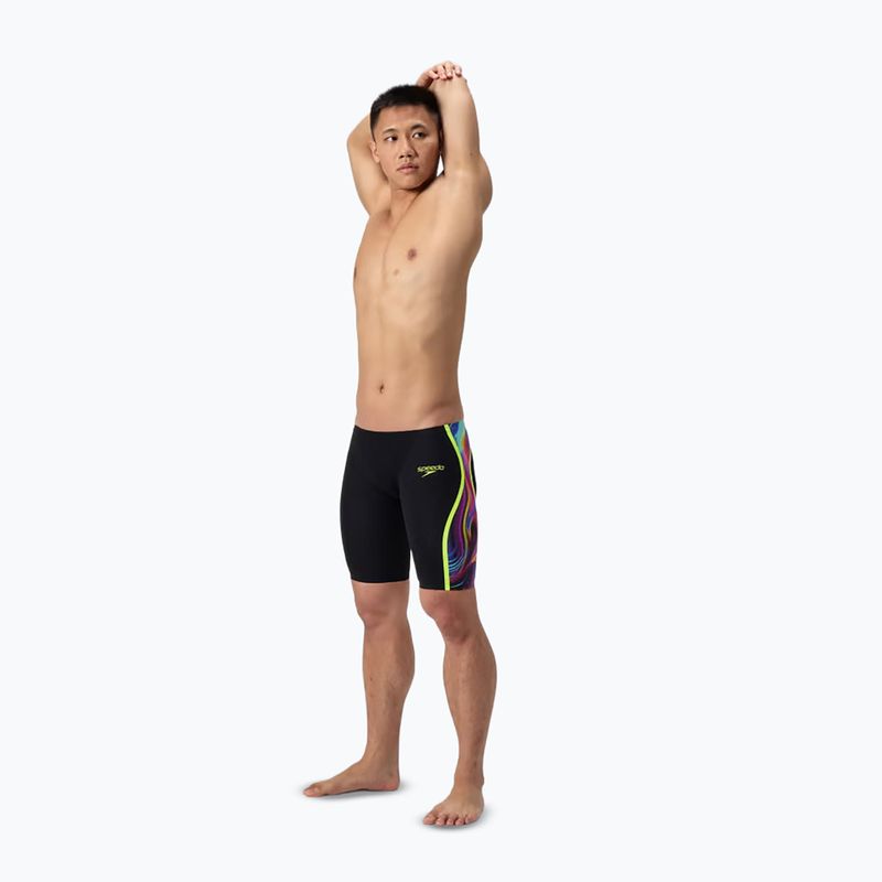 Jammere de înot pentru bărbați Speedo Fastskin LZR Intent 2.0 Jammer black/molten blur/hyper yellow 2