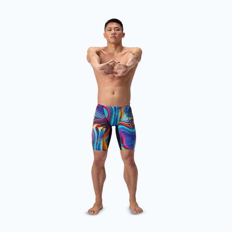 Jammeri de înot pentru bărbați Speedo Fastskin LZR Pure Valor 2.0 Jammer molten black/molten blur 2