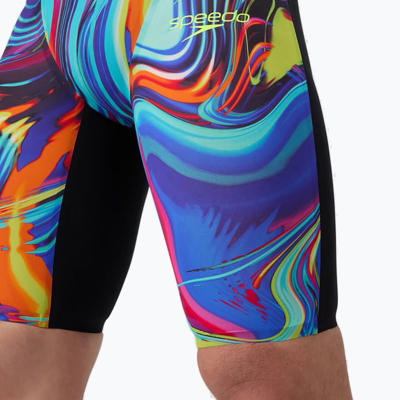 Jammeri de înot pentru bărbați Speedo Fastskin LZR Pure Valor 2.0 Jammer molten black/molten blur 5