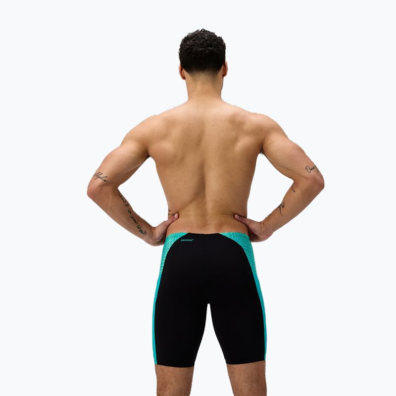 Jammeri de înot pentru bărbați Speedo Endurance+ MAX Splice Jammer negru/gem turcoaz 3