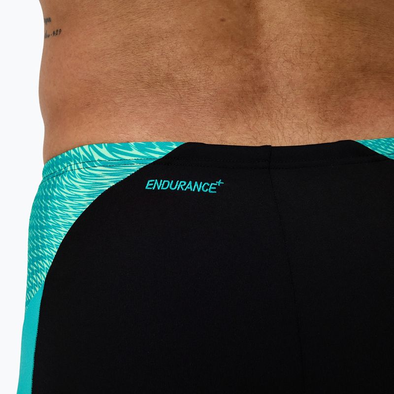Boxeri de înot pentru bărbați Speedo Endurance+ MAX Splice Aquashort negru/gem turcoaz 7