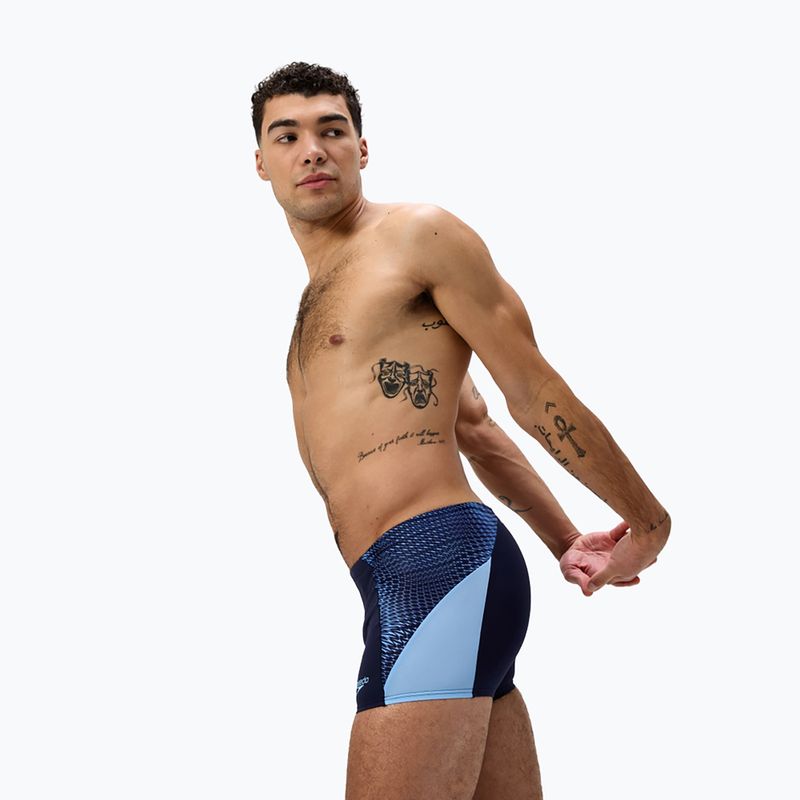 Boxeri de înot pentru bărbați Speedo Endurance+ MAX Splice Aquashort navy/sugar blue 4