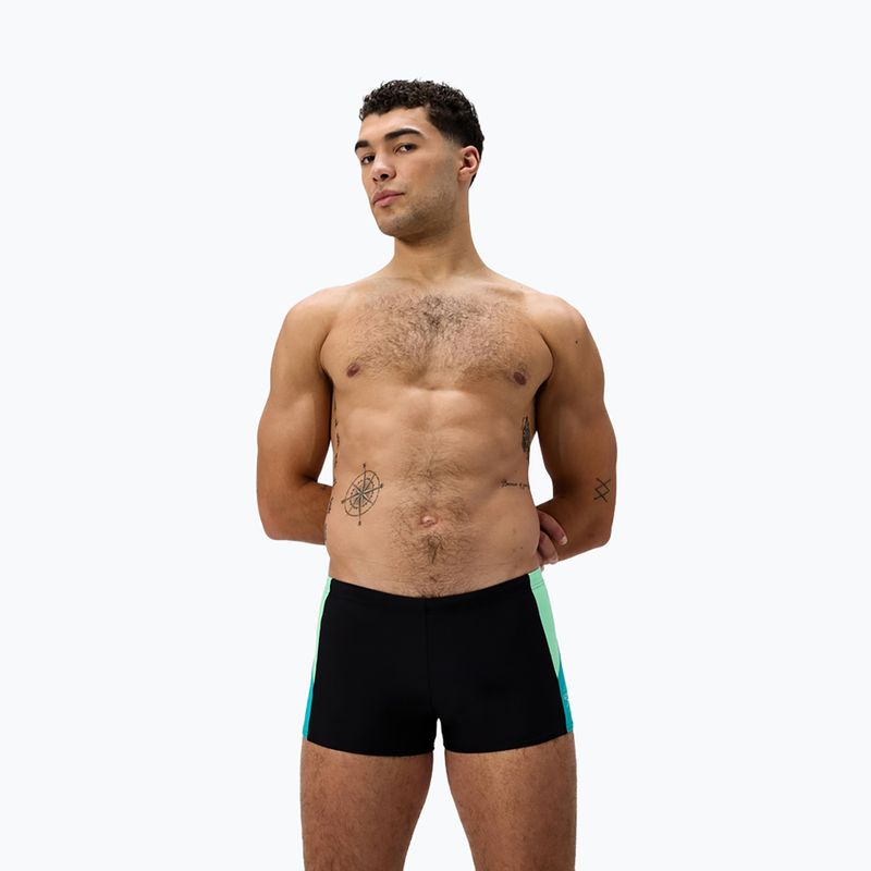 Boxeri de înot pentru bărbați Speedo Dive Aquashort negru/piatră turcoaz