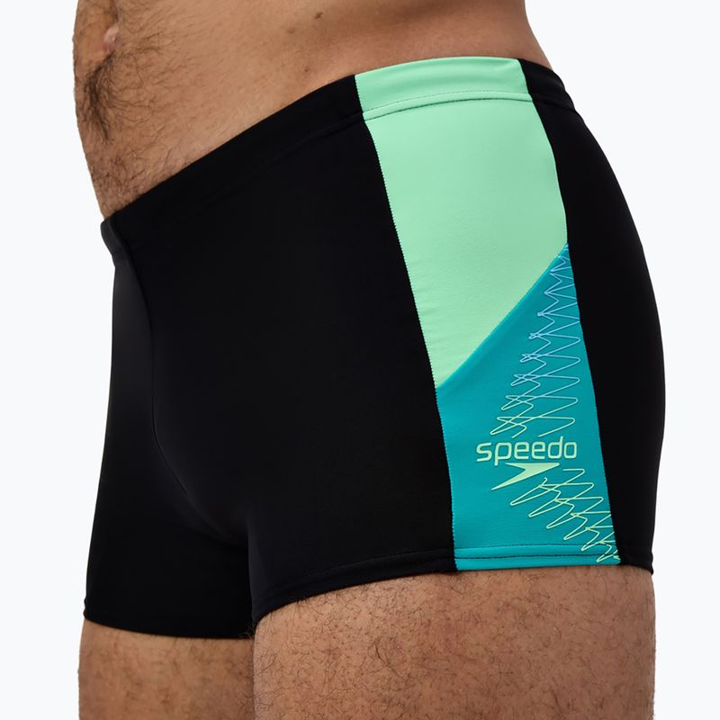Boxeri de înot pentru bărbați Speedo Dive Aquashort negru/piatră turcoaz 6