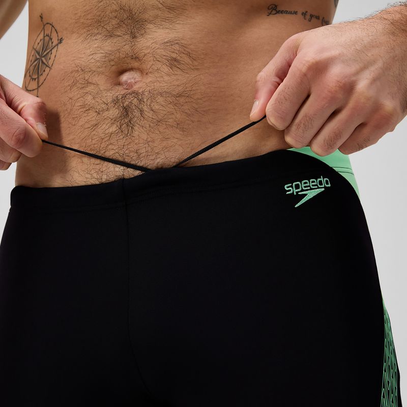 Boxeri de înot pentru bărbați Speedo Hyper Boom Splice negru/verde alfalfa 6