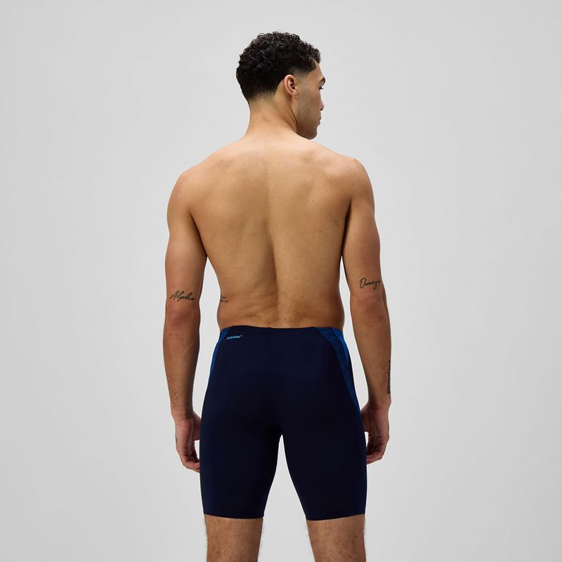 Jamere de înot pentru bărbați Speedo Hyper Boom Splice gri plombă/coral neon 3
