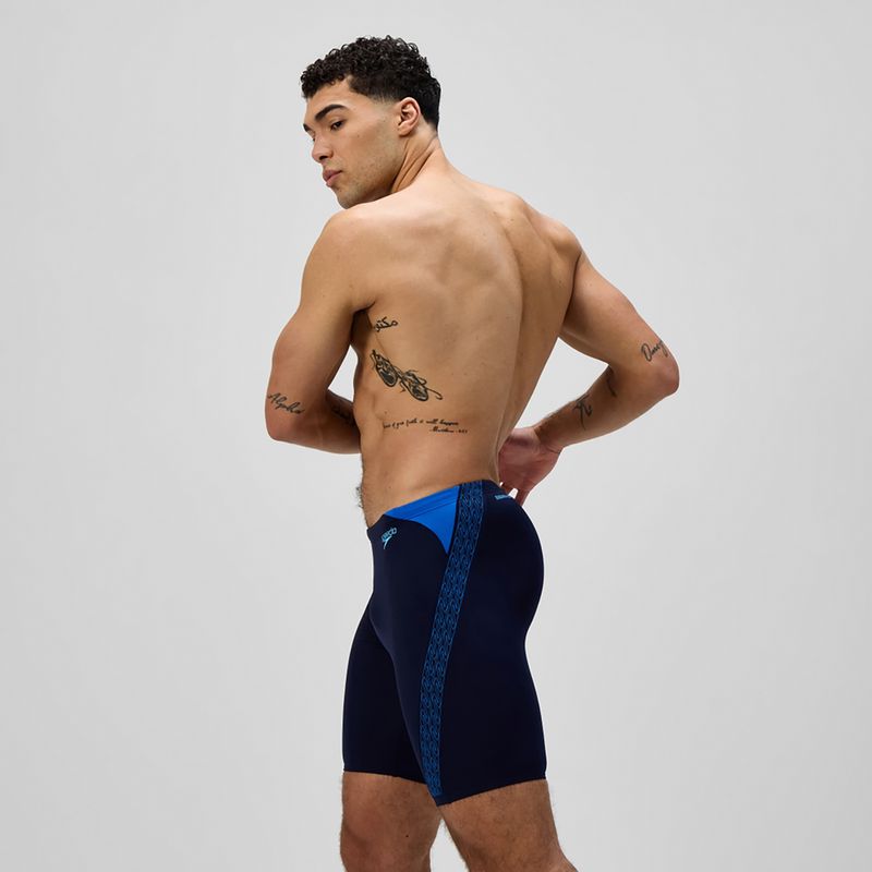 Jamere de înot pentru bărbați Speedo Hyper Boom Splice gri plombă/coral neon 4