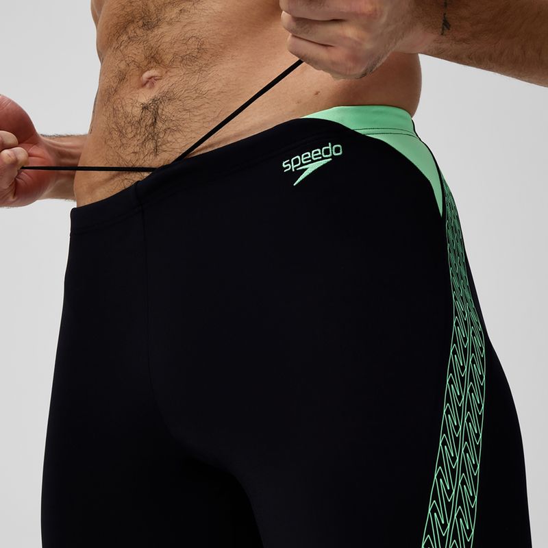 Jamere de înot pentru bărbați Speedo Hyper Boom Splice negru/verde alfalfa 6
