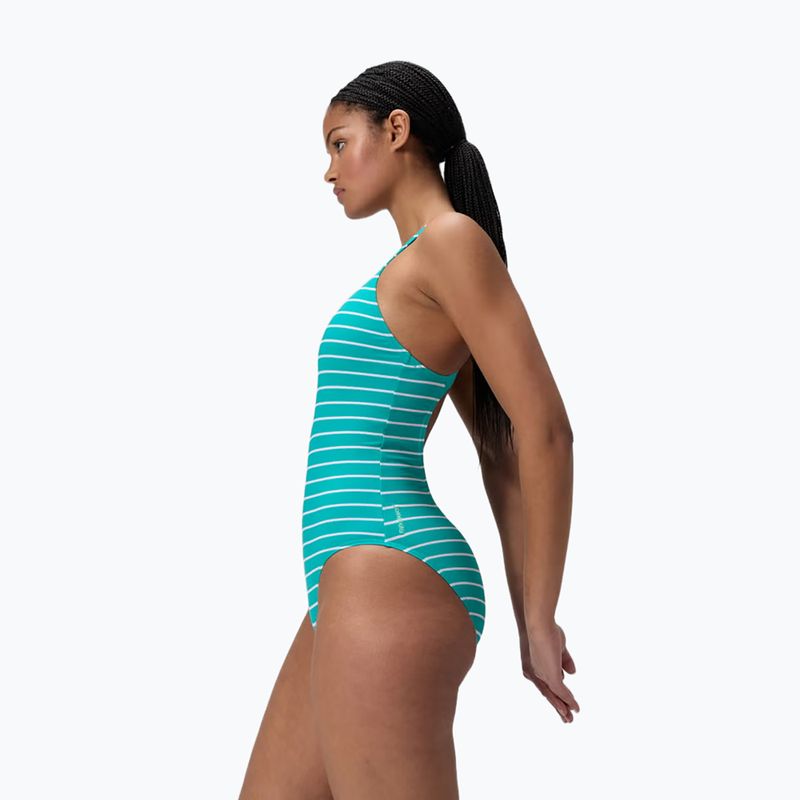 Costum de baie întreg pentru femei Speedo Eco Endurance+ Printed Medalist turquoise gem 4