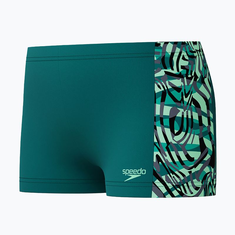 Boxeri de înot pentru copii Speedo Digital Panel Aquashort emerald închis 3