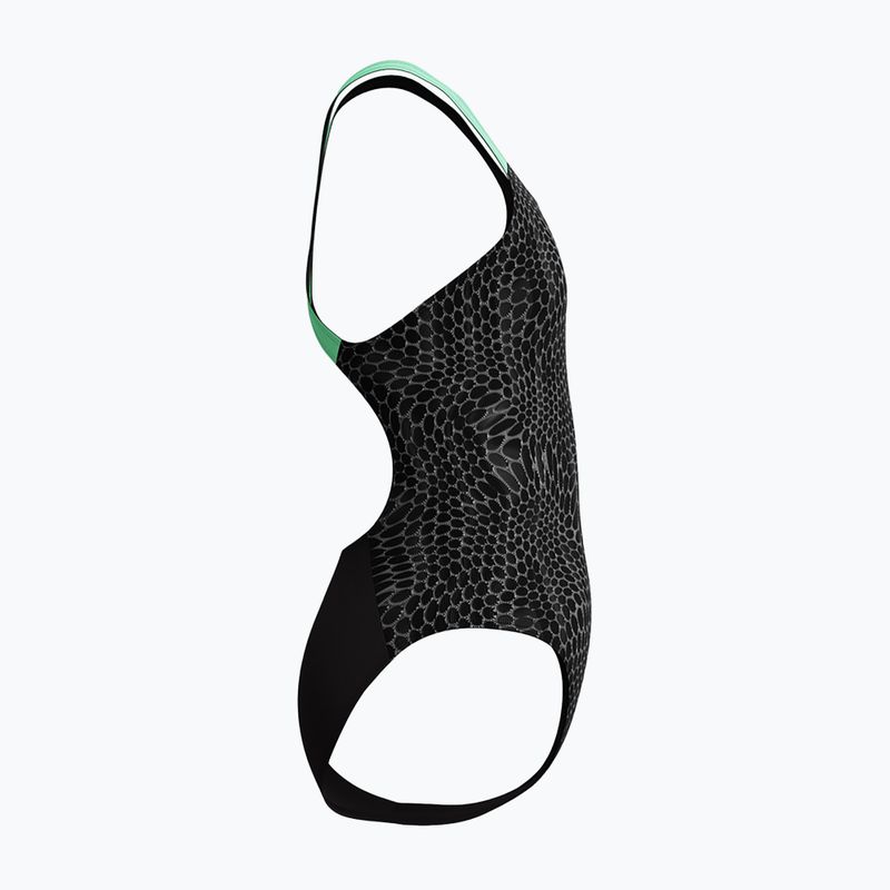 Costum de baie întreg pentru copii Speedo Allover Pwerbackback black/alfalfa green 4