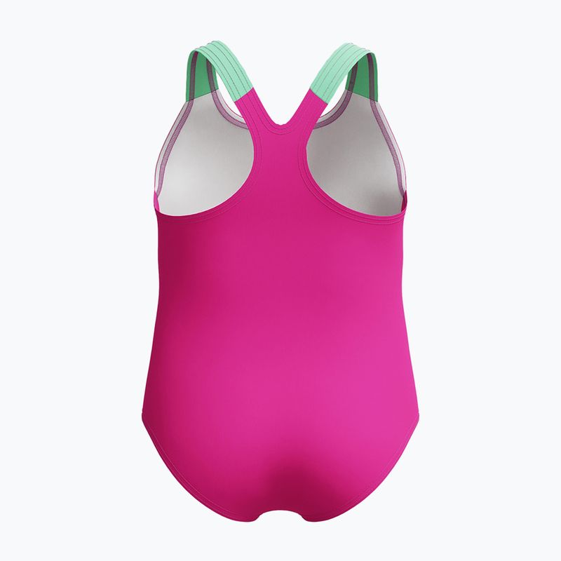 Costum de baie întreg pentru copii Speedo Digital Printed neon bubblegum 2