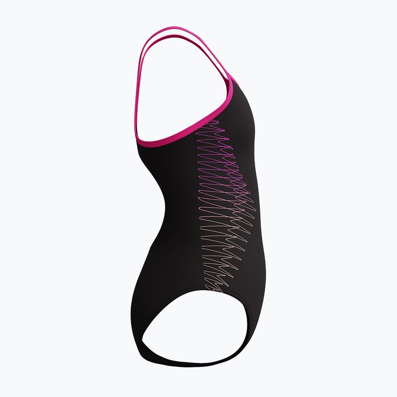 Costum de baie întreg pentru copii Speedo Platisol Placement Thinstrap Muscleback flare roz 4