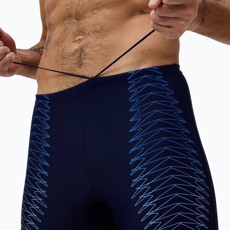 Jammere de înot pentru bărbați Speedo Duo Logo Print Mid Jammer navy/sugar blue 5